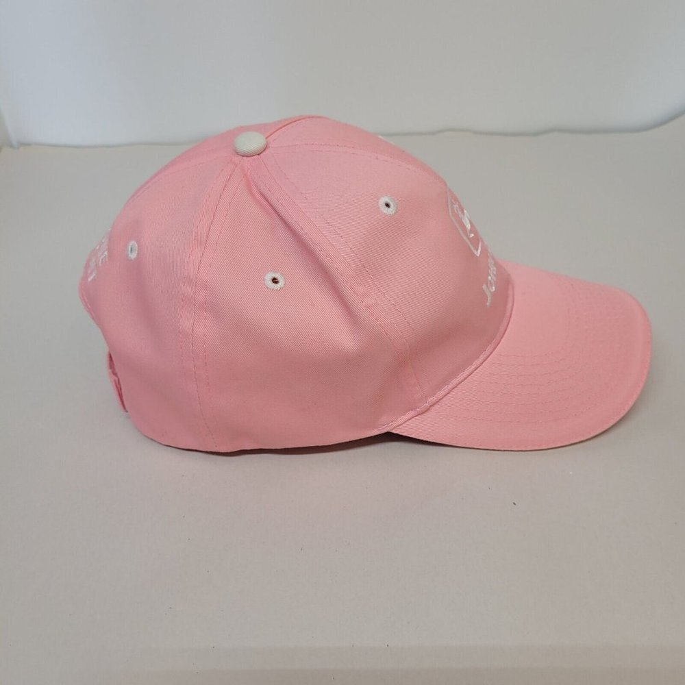 John Deere Womens Pink Baseball Cap Hat Adjustable Stag Logo - Picture 5 of 8